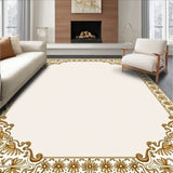 Medallion Tapestry Design with Ornate Floral Border(Gold)