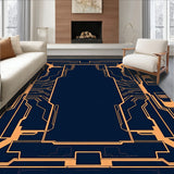 Circuit Board Microchip Technology Floor Anti Slip(Blue)