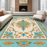 Inspired Tapestry Motif with Faded Botanical and Leaf(Beige)