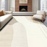 Elegant Striped Boucle with Wave and Neutral Beige Tones(Beige)