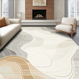 Elegant Abstract Area with Subtle Beige and Grey Hues(Beige)