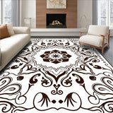 Zen Garden Meditation with Flowing Water Inspired Motifs(Brown)