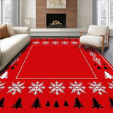 Joyful Nordic Yuletide Evergreen Celebration Motif(Red)