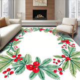 Frosted Evergreen Sprig Arrangement with Berry Detailing(Green)