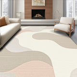 Beige Contemporary Ripple Effect Area Design(Beige)