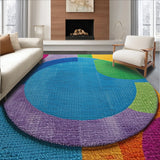 Ultra Soft Area Rug, Non Slip, Stain Resistant, Washable Area Rugs for Living Room, Bedroom, Magic Circle Pattern Witch(Blue)