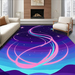Dreamy Astral Landscape Throw showcasing Meteor Shower Trails (Purple) - ODIKA