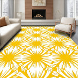 Sunburst Radiant Grid Lattice Frieze Mosaic(Yellow)