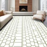 Modern Hexagonal Honeycomb Design Floor with Angular (Green) - ODIKA