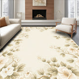 Chic Beige Area Featuring Lush Floral Design Elements(Beige)