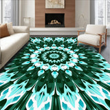 Intricate Boho Chic Symmetrical Motif Contemporary(Green)