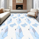 Arctic Mosaic Interlocking Crystal Motif Minimalist Patterned Art(Ivory)