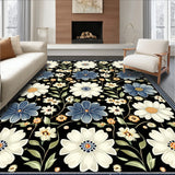 Vibrant Tiled Botanical Arrangement(Black)