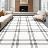 Classic Gingham Plaid Interlocking Patterned Design(White)