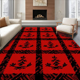 North Woods Lumberjack Plaid Seasonal Welcome Statement(Red)