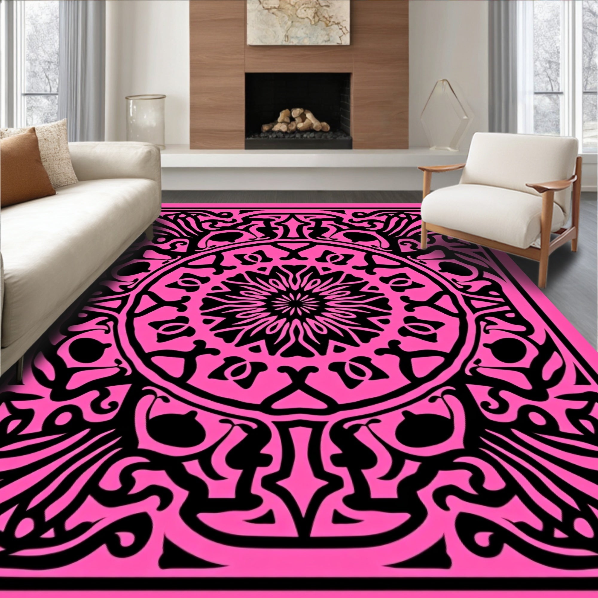 Intricate Skeleton with Gothic Floral (Pink) - ODIKA