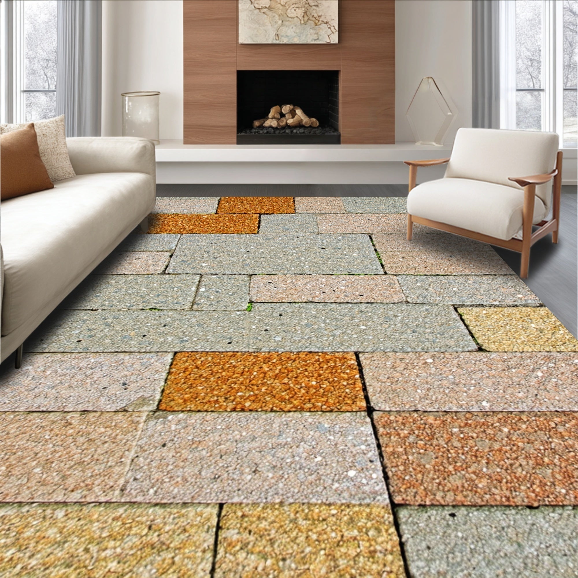 Ultra Soft Area Rug, Non Slip, Stain Resistant, Washable Area Rugs for Living Room, Bedroom, Minimalist Bedroom Area Rug for High Traffic Viscose(Gray)