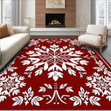 Festive Snowflake Medallion Winter Holiday Accent Doorway(Red)