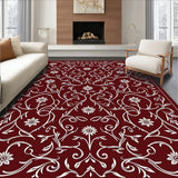 Botanical Vines and Petal Mosaic with Interwoven Florals Motif(Red)