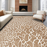 Ultra Soft Area Rug, Non Slip, Stain Resistant, Washable Area Rugs for Living Room, Bedroom, Handmade Neutral Animal Print Bedroom Luxury Carpet(Beige)