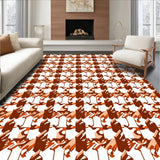 Farmhouse Patchwork Plaid with Festive Pumpkin Details(Brown)