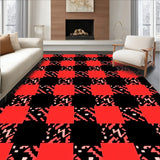 Elegant Buffalo Check with Seasonal Festive Appeal(Red)