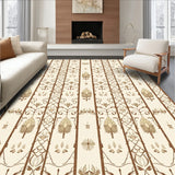 Lattice With Subtle Botanical Accents(Beige)