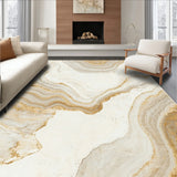 Modern Beige Marble Swirl Irregular Edge(Beige)
