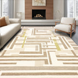 Geo Stripe Abstract Non Slip Area(Beige)