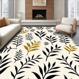 Botanical Sketch Stylized Nature Inspired Eclectic(Ivory)