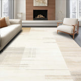 Elegant Neutral Area Subtle Geometric Ink Wash Design(Beige)