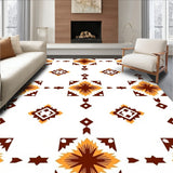 Grid with Southwestern Chevron Accents (Brown)