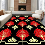 Art Inspired with Symmetrical Fan Shaped Interlocking (Black)