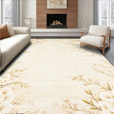 Faux Beige Floral Area(Beige)