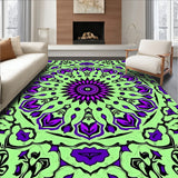 Ornate Tapestry Design with Intricate Floral Motifs(Green)