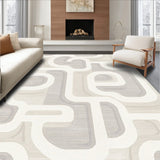 Geometric Maze with Minimalist Arch and Subtle Texture(Beige)