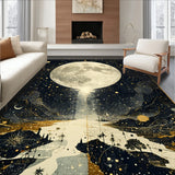 Astrology Tarot Pathway Area Lunar Eclipse Surreal Starry Night Motif(Gray)