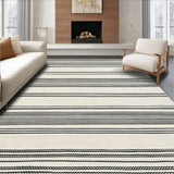 Farmhouse Chic Hand Woven Natural Fiber Area Classic Neutral(White)