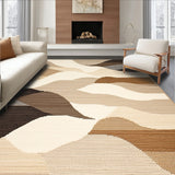 Coastal Breeze Beige & Brown Waterproof Geometric Deck(Beige)