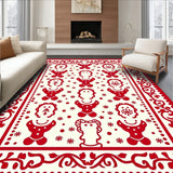 Whimsical Gingerbread Interlocking Folk Art Holiday Motif(Red)