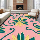 Modern Floral Burst Featuring Abstract Botanical Petals and Art Touches(Pink)