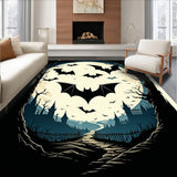 Ultra Soft Area Rug, Non Slip, Stain Resistant, Washable Area Rugs for Living Room, Bedroom, Gothic Coffin Bath Mat(Black)