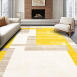 Sunrise Haze Collection Mellow Yellow & Sandstone Abstract(Yellow)