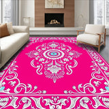 Traditional Floral Damask Symmetrical Ornate (Pink)
