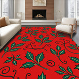 Holly Leaf Christmas Themed Anti Slip(Red)