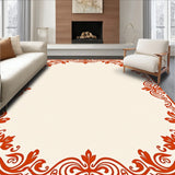 French Country Rococo Filigree with Botanical Bouquet Accents(Beige)