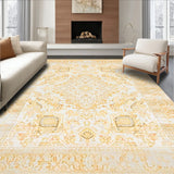 Classic Medallion Area Non Slip Indoor Vintage Appeal(Beige)