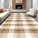 Elegant Tartan with Muted Beige and Warm Sand Tones(Beige)