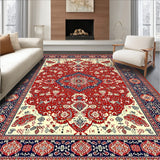 Bohemian Red/Beige Square Area(Red)