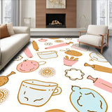 Christmas Baking Theme Duo Sweet Treat Floor Covering(Pink)